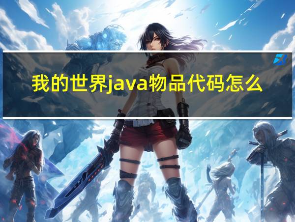 我的世界java物品代码怎么用的相关图片