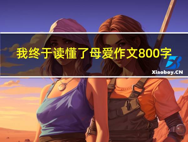 我终于读懂了母爱作文800字的相关图片