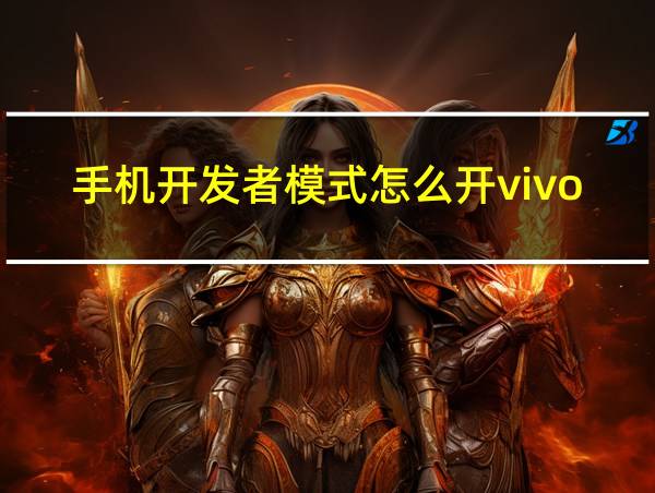 手机开发者模式怎么开vivo的相关图片