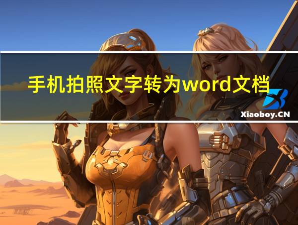 手机拍照文字转为word文档免费的相关图片