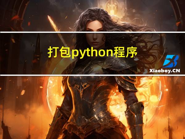 打包python程序的相关图片