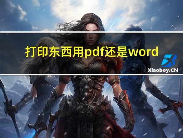 打印东西用pdf还是word的相关图片