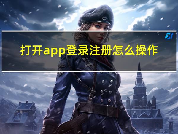 打开app登录注册怎么操作的相关图片