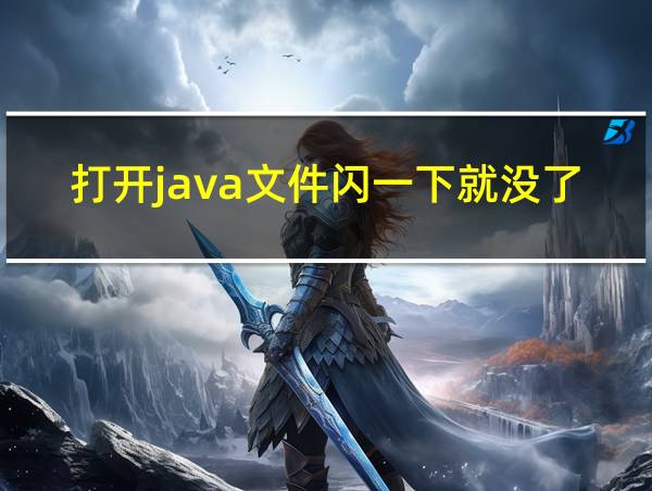 打开java文件闪一下就没了的相关图片