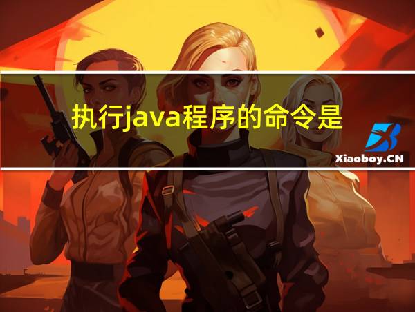 执行java程序的命令是的相关图片