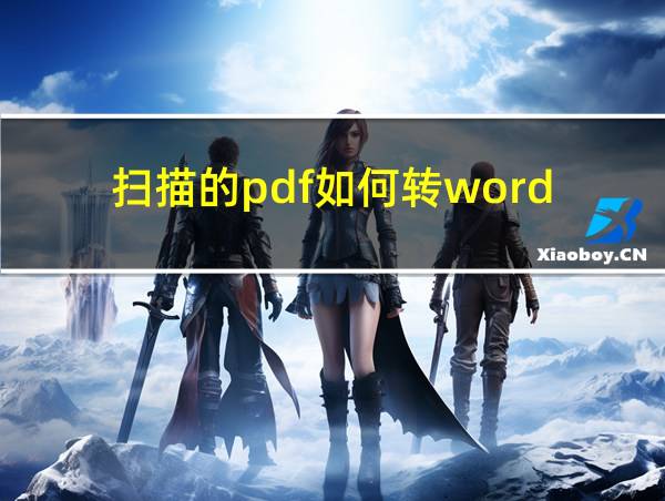 扫描的pdf如何转word的相关图片