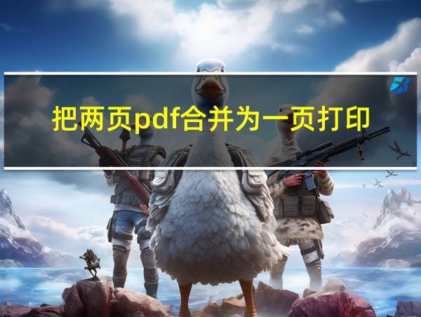 把两页pdf合并为一页打印的相关图片