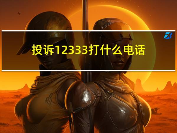 投诉12333打什么电话的相关图片