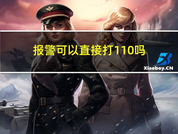 报警可以直接打110吗的相关图片