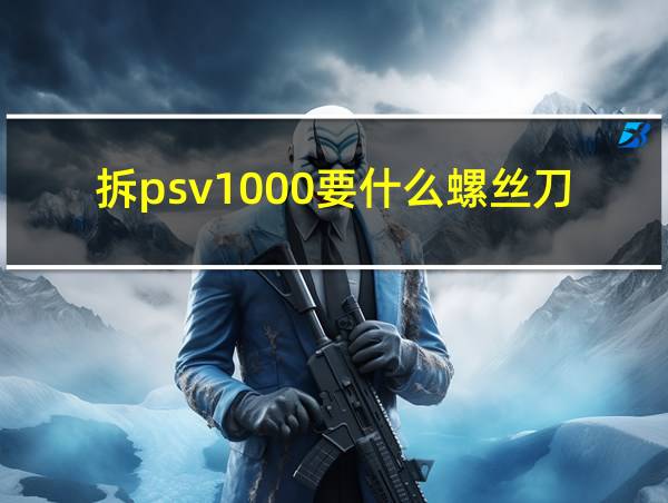 拆psv1000要什么螺丝刀的相关图片