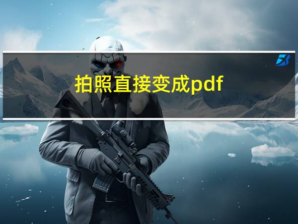 拍照直接变成pdf的相关图片