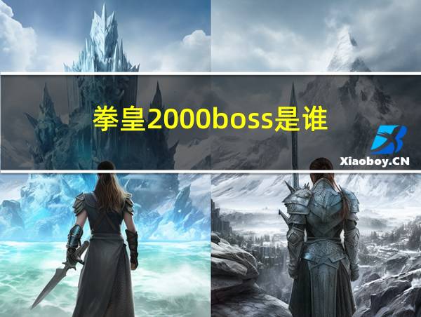 拳皇2000boss是谁的相关图片