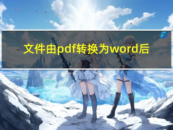 文件由pdf转换为word后的相关图片