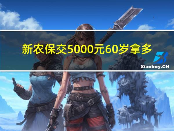 新农保交5000元60岁拿多少钱的相关图片