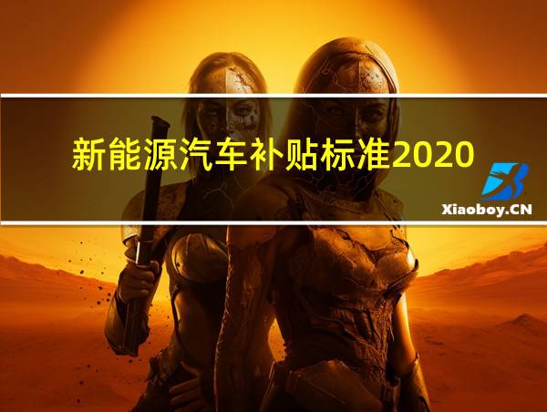 新能源汽车补贴标准2020的相关图片