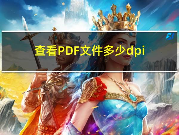 查看PDF文件多少dpi的相关图片