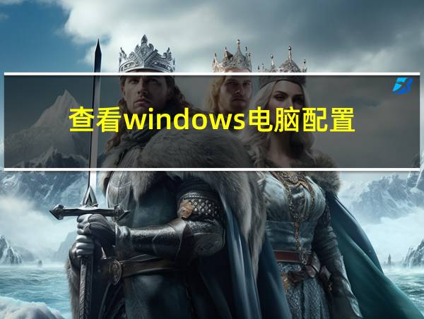 查看windows电脑配置的相关图片