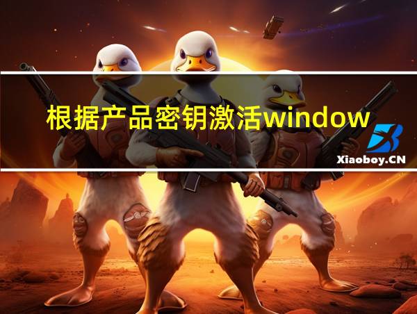 根据产品密钥激活windows的相关图片