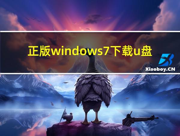 正版windows7下载u盘的相关图片