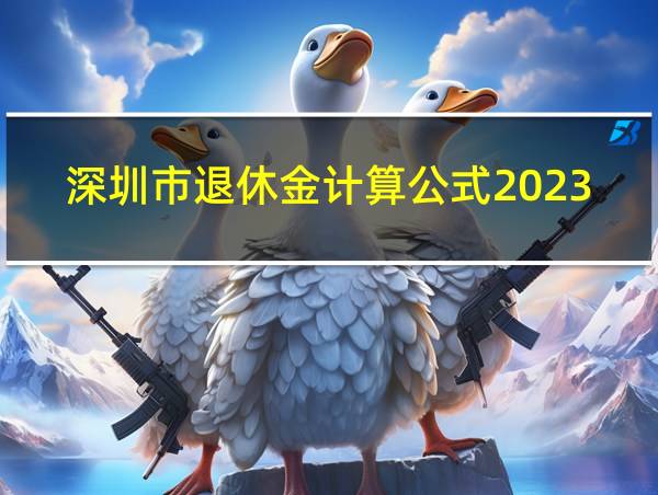 深圳市退休金计算公式2023的相关图片