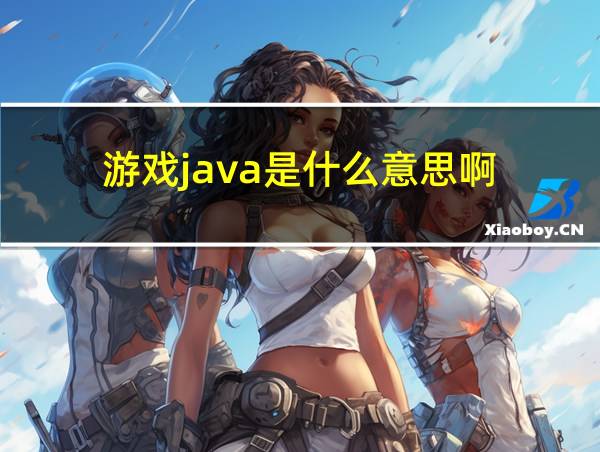 游戏java是什么意思啊的相关图片