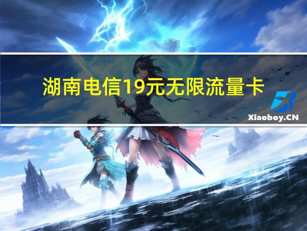 湖南电信19元无限流量卡的相关图片