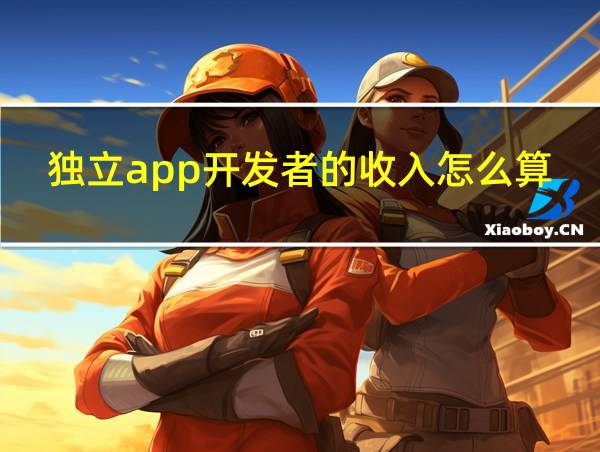 独立app开发者的收入怎么算的相关图片