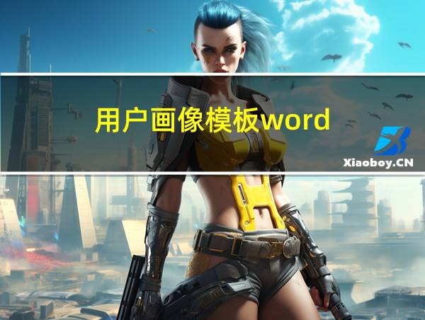 用户画像模板word的相关图片