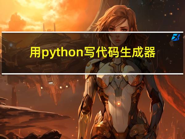 用python写代码生成器的相关图片