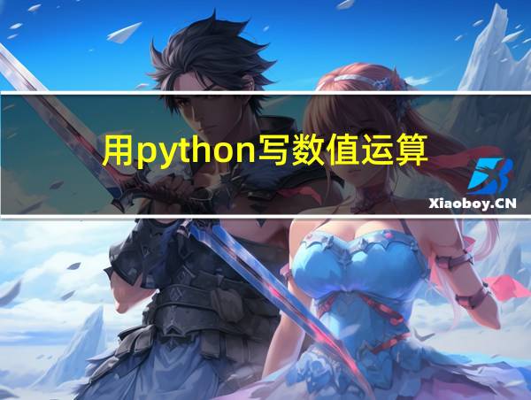 用python写数值运算的相关图片