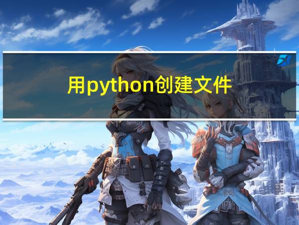 用python创建文件的相关图片