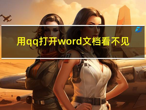 用qq打开word文档看不见图片的相关图片