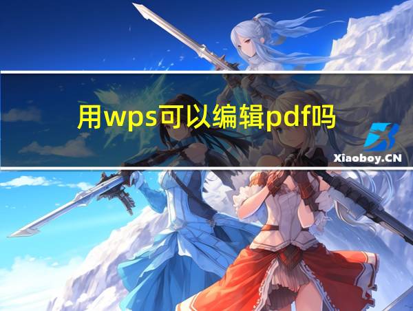 用wps可以编辑pdf吗的相关图片