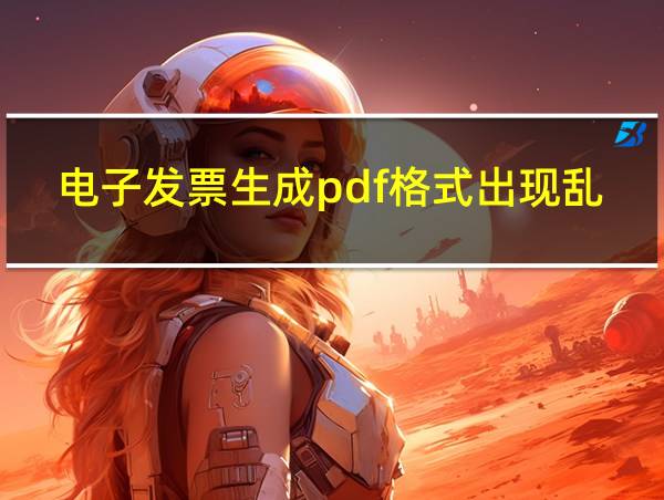 电子发票生成pdf格式出现乱码的相关图片