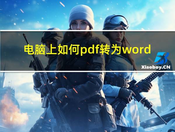 电脑上如何pdf转为word的相关图片