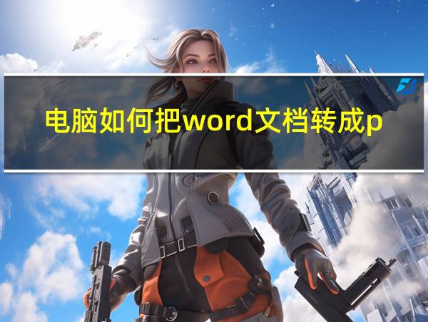 电脑如何把word文档转成pdf的相关图片