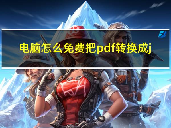 电脑怎么免费把pdf转换成jpg图片的相关图片