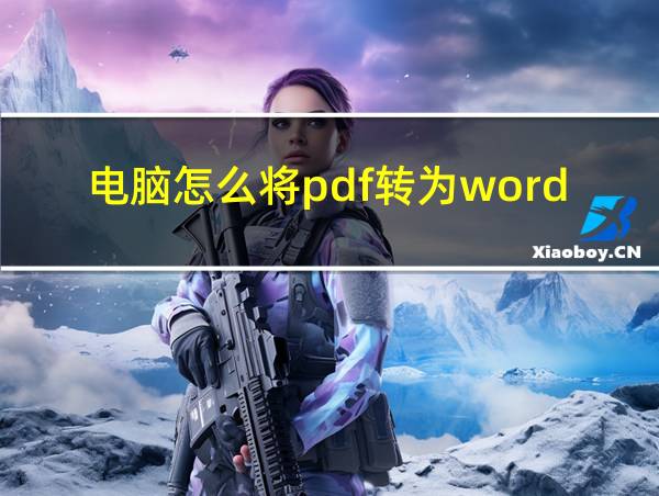 电脑怎么将pdf转为word的相关图片