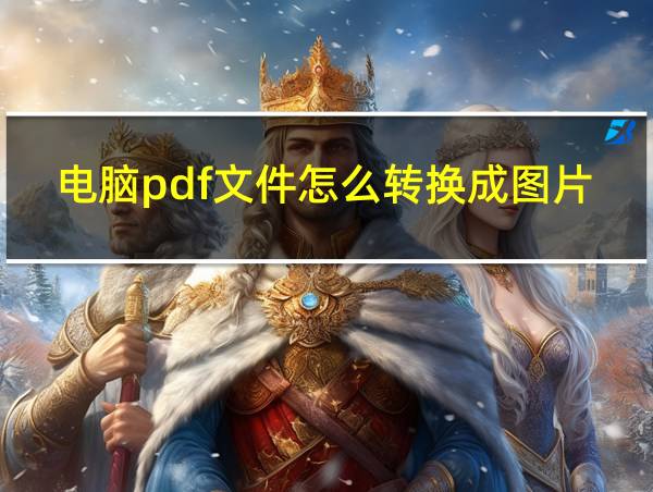 电脑pdf文件怎么转换成图片格式的相关图片