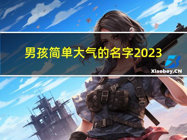 男孩简单大气的名字2023的相关图片