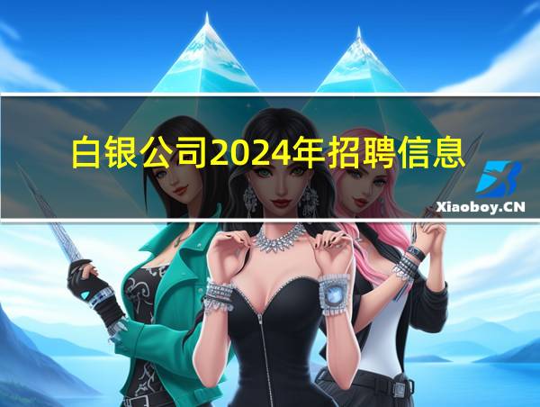 白银公司2024年招聘信息的相关图片