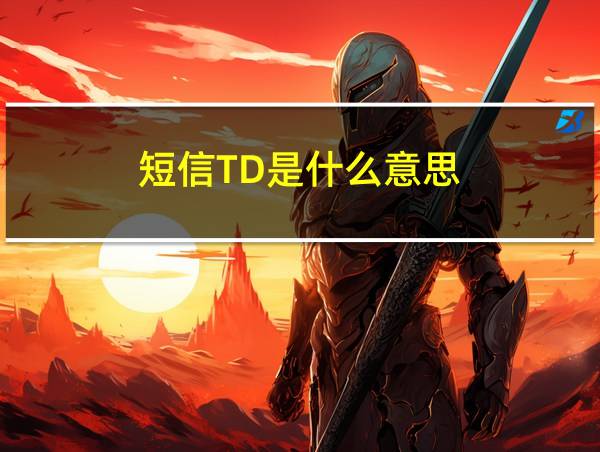 短信TD是什么意思的相关图片