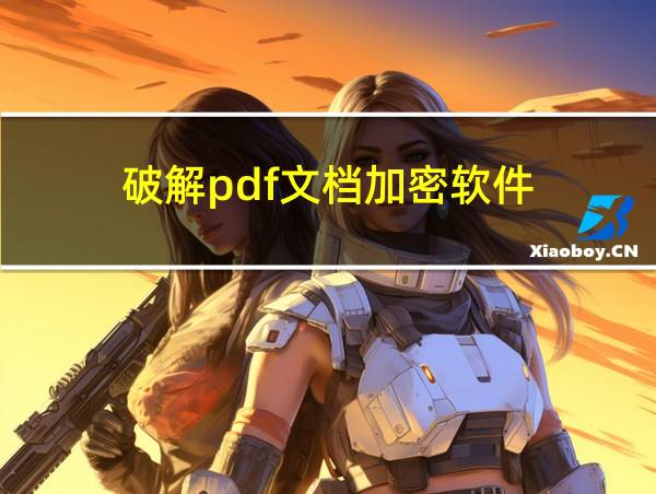 破解pdf文档加密软件的相关图片