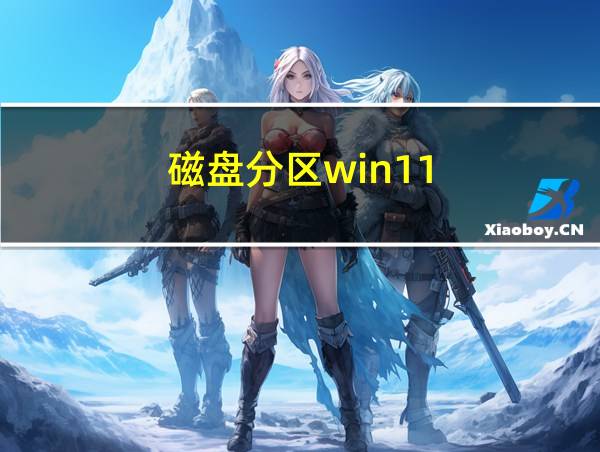 磁盘分区win11的相关图片