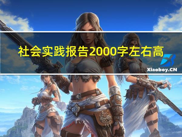 社会实践报告2000字左右高中生的相关图片