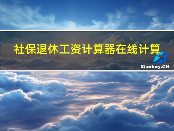 社保退休工资计算器在线计算的相关图片