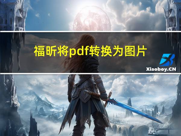 福昕将pdf转换为图片的相关图片