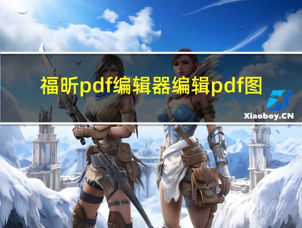 福昕pdf编辑器编辑pdf图标图片的相关图片