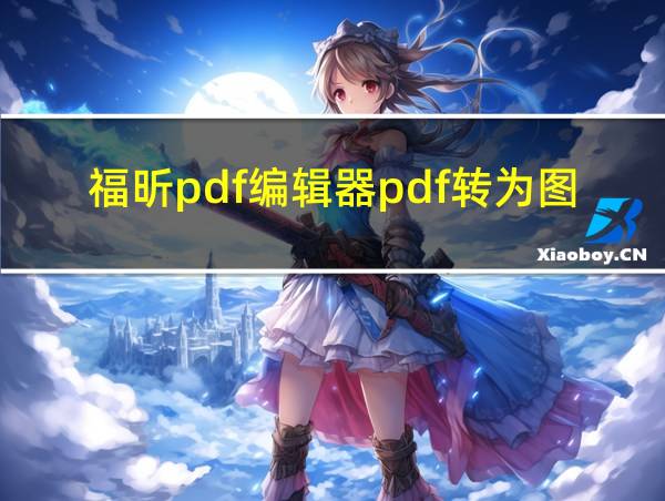 福昕pdf编辑器pdf转为图片的相关图片