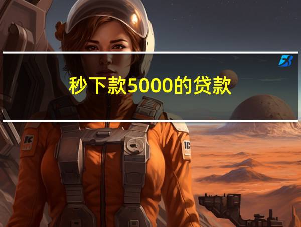 秒下款5000的贷款的相关图片